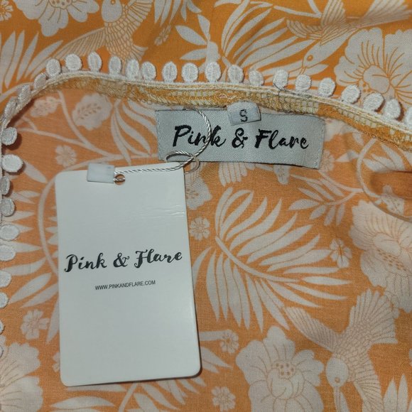 NWT Pink & Flare Maxi Boho Hippie Summer Beach Dress Women's S - Picture 4 of 5